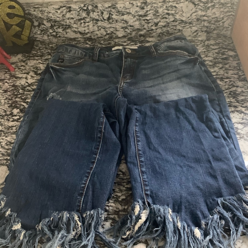 Kancan fringe jeans VERY GENTLY USED size 5